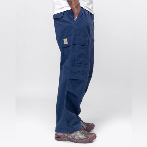 Navy Blue Carhartt Cargo Pants - Picture 1 of 4